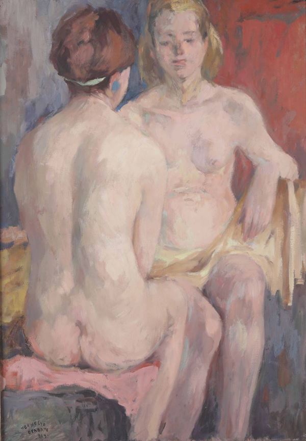 Teonesto De Abate (1898 - 1981) Nudi femminili