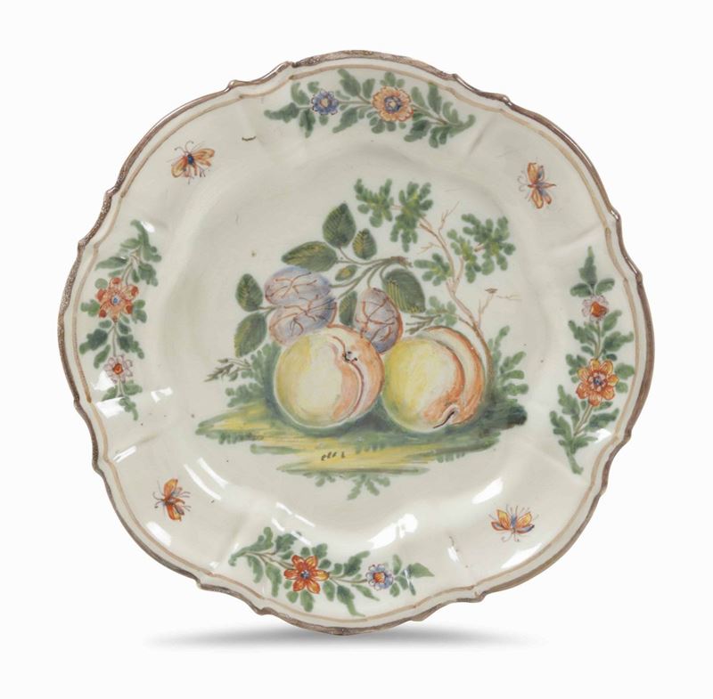Grande piatto Lodi, Fabbrica Coppellotti, 1740 circa  - Asta Maioliche e Porcellane - II - Cambi Casa d'Aste