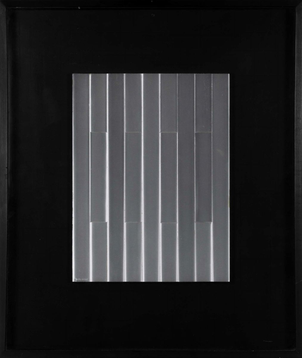 Getulio Alviani (1939-2018)strutturazione a Testura Vibratile, 1975