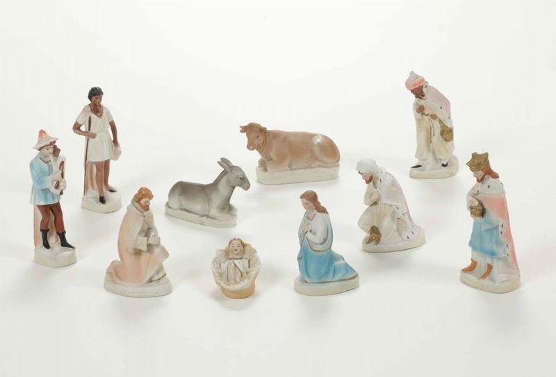 Figurine da presepe Italia, fabbrica ignota, seconda metà del XX secolo  - Asta Asta a Tempo Ceramiche - III - Cambi Casa d'Aste