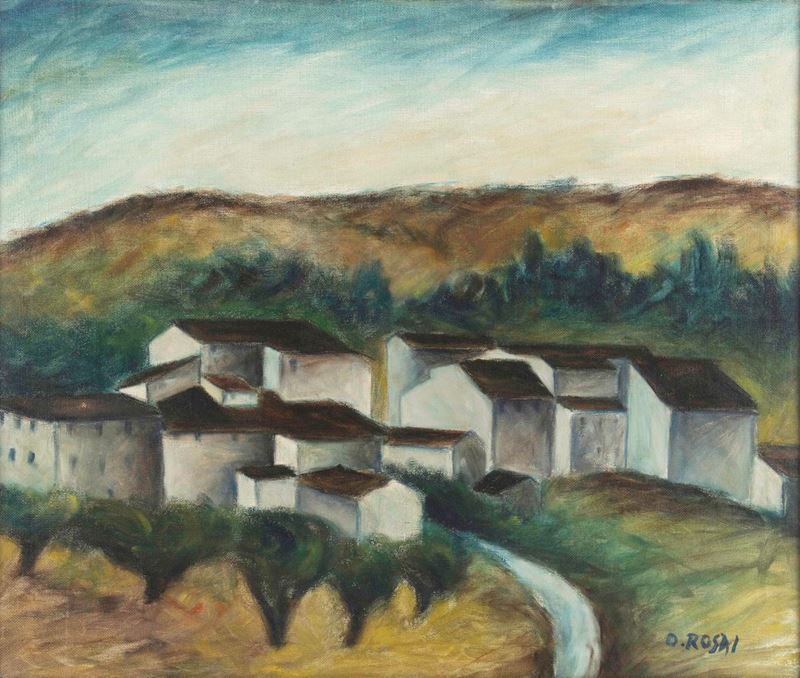 Ottone Rosai (1885 - 1957)paesaggio, 1943