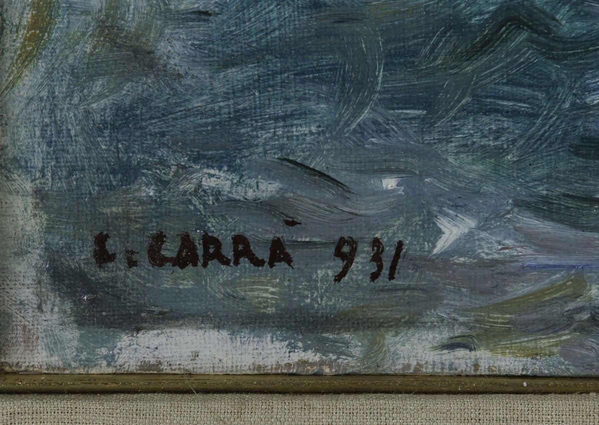 Carlo Carrà (1881-1966)bozzetto di Barche, 1931