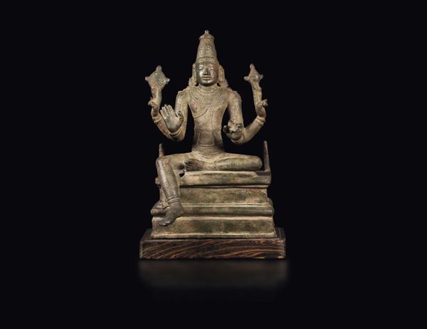 Figura di Parvati in bronzo, Sud India, XIV secolo