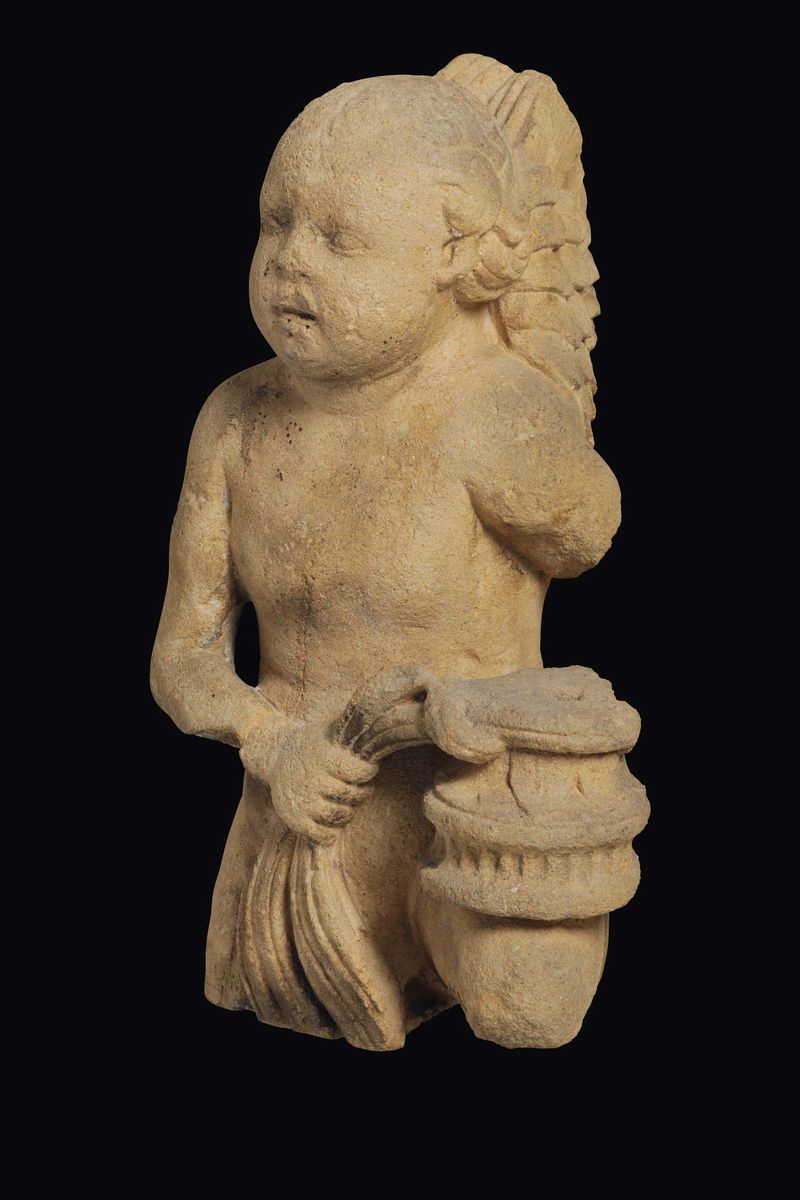 Torso di Putto in Pietra. Lapicida Rinascimentale Toscano Attivo nella Seconda Metà del XV Secolo