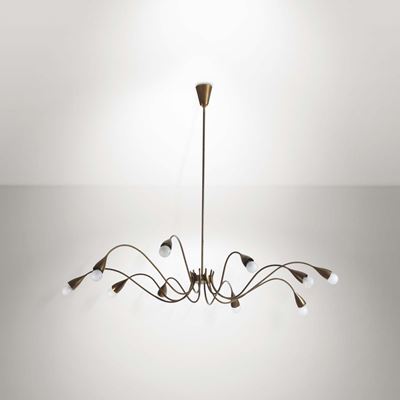 Lampada a Sospensione con Struttura in Ottone.