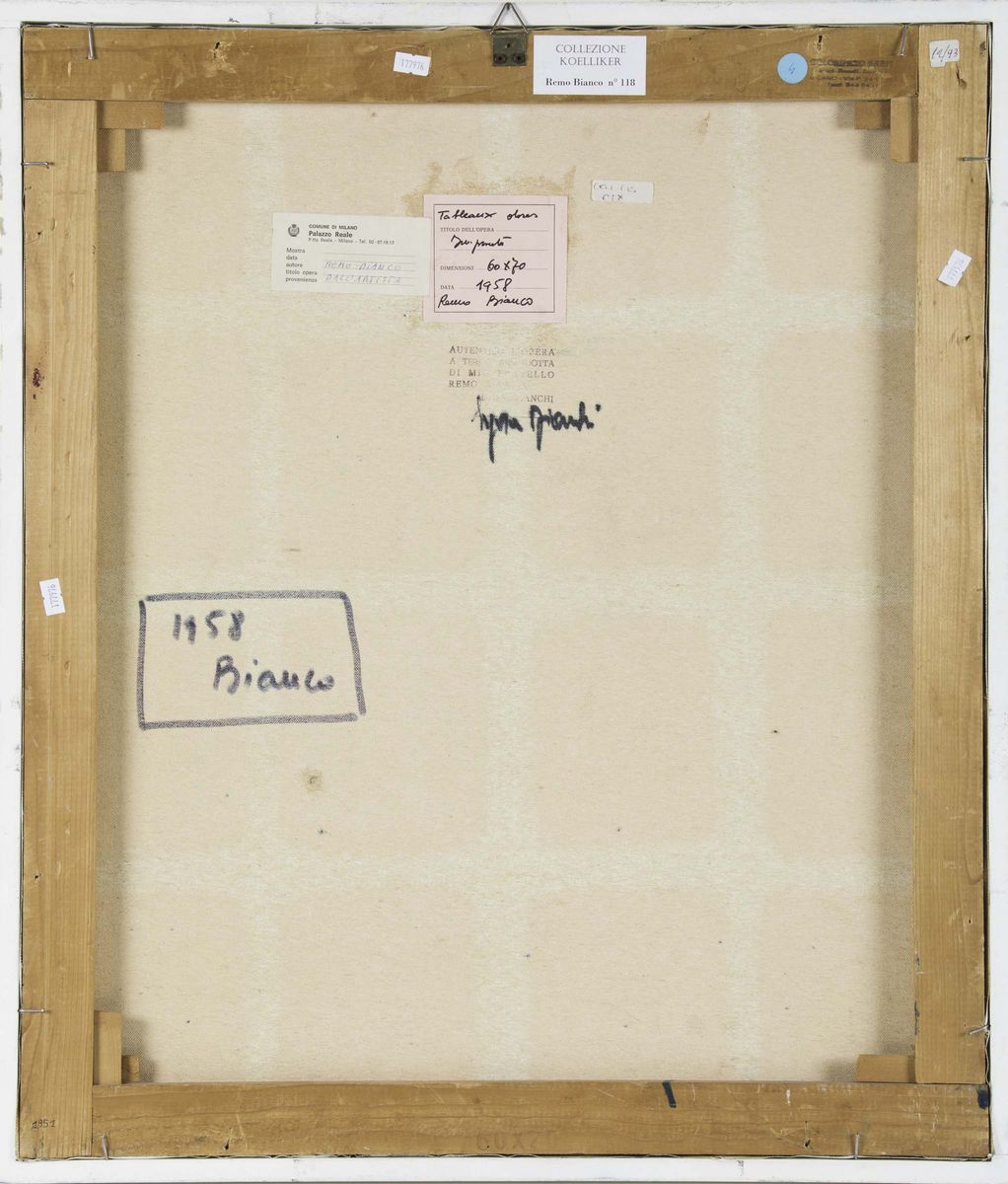 Remo Bianco (1922-1988)impronte (tableaux Doré), 1958