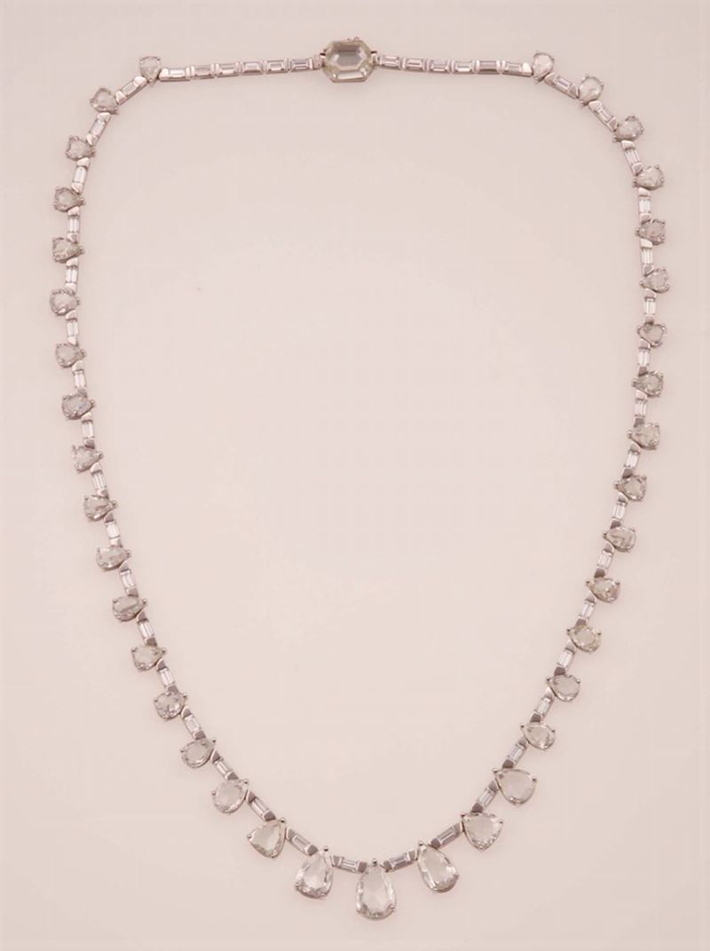 Diamond necklace. Signed Gübelin. Fitted case  - Auction Fine Jewels - Cambi Casa d'Aste
