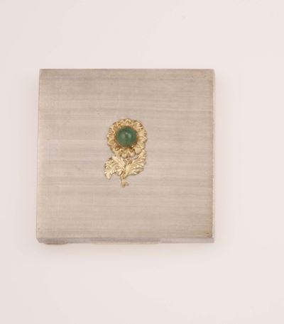 Mario Buccellati. Portacipria con Smeraldo Cabochon