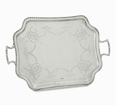 Guantiera in Argento Fuso e Cesellato, Sheffield 1909
