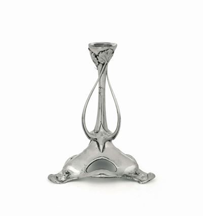 Candeliere in Argento Fuso e Cesellato, Germania Inizi XX Secolo