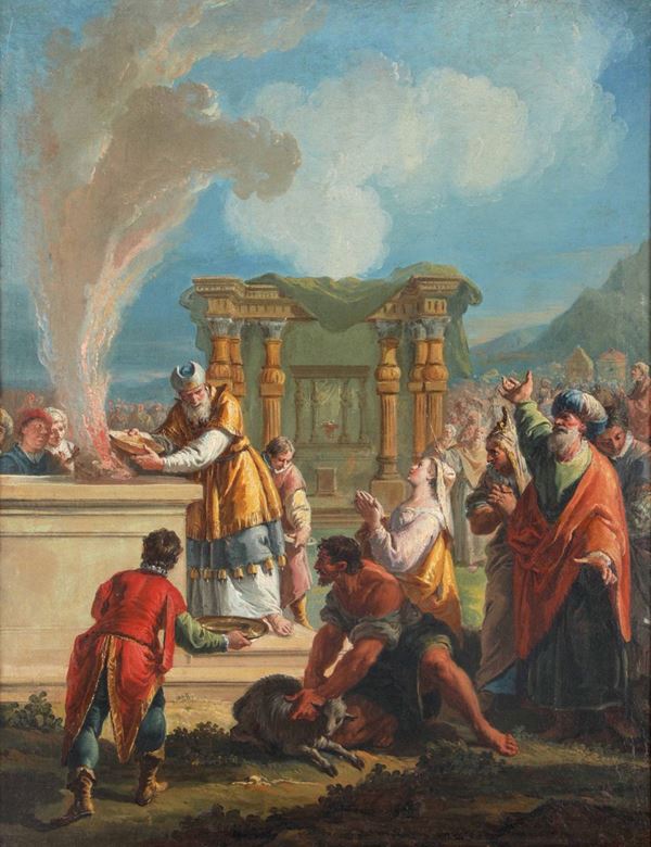 Francesco Fontebasso (1707-1769) Mosè salvato dalle acque Il sacrificio di Aronne