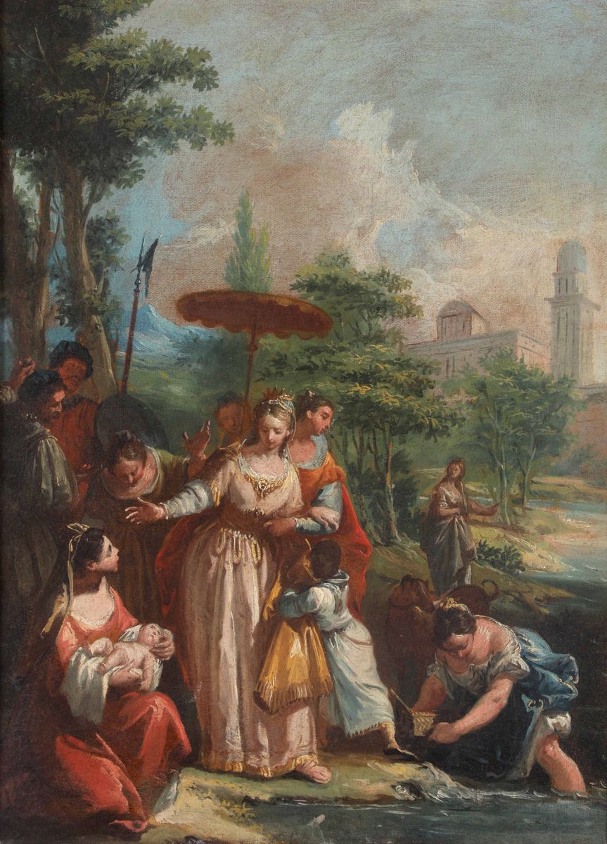 Francesco Fontebasso (1707-1769)mosè Salvato dalle Acque il Sacrificio di Aronne