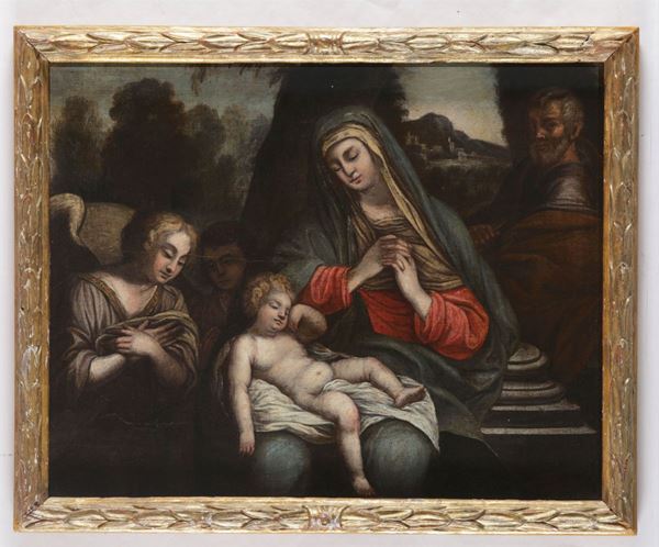 Scuola romana del XVII secolo Sacra Famiglia