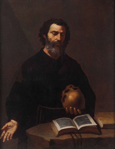Scuola Napoletana del XVII Secolosanto in Meditazione