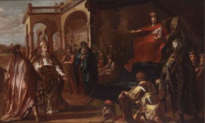 Jan Van Noort (1562-1641), Attribuito Ascena della Vita di Sant’ambrogio