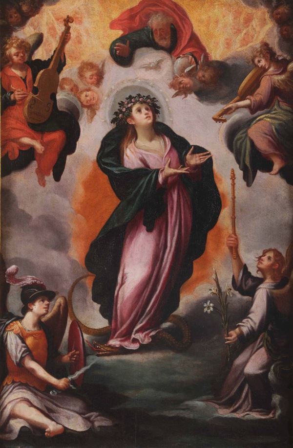 Girolamo Imparato (inizio del XVII secolo) Madonna in gloria