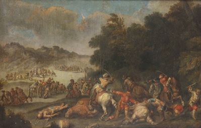 Scuola Italiana del XVIII Secoloscena di Battaglia
