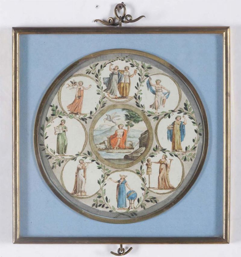 Scuola italiana del XVIII secolo Allegoria delle Arti  - Asta Dipinti Antichi | Asta a Tempo - Cambi Casa d'Aste