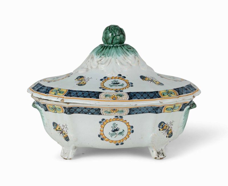 Zuppiera Cerreto Sannita, fine del XVIII secolo  - Asta Maioliche e Porcellane - II - Cambi Casa d'Aste
