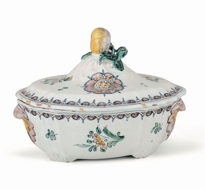 Zuppiera Cerreto Sannita, fine del XVIII secolo  - Auction Majolica and Porcelain - Cambi Casa d'Aste