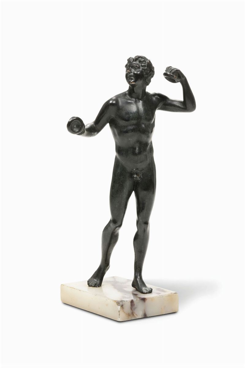 Satiro in bronzo a patina scura, fonditore del XIX secolo  - Asta Antiquariato - I - Cambi Casa d'Aste