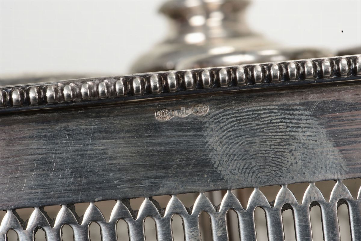 Oliera in Argento e Cristallo, Manifattura Italiana del XX Secolo