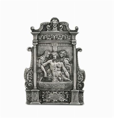 Pace in Argento Raffigurante Deposizione, Italia (venezia?), XVII-XVIII Secolo
