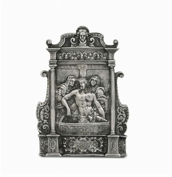 Pace in argento raffigurante Deposizione, Italia (Venezia?), XVII-XVIII secolo