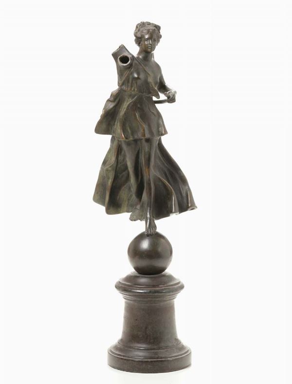 A bronze sculpture of a female figure, 19th century