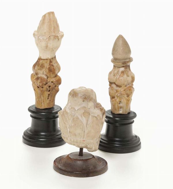A group of Gothic marble fragments. Italy, 14th-15th century