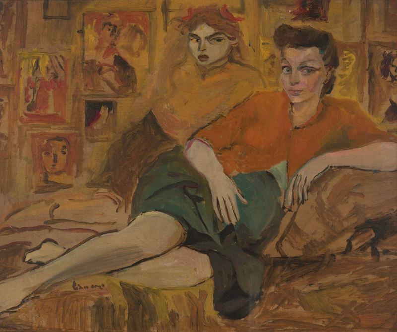 Fulvio Bianconi (1915-1996) Madre e figlia  - Auction The Bianconi's Bianconi - Cambi Casa d'Aste