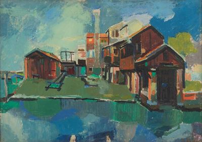 Fulvio Bianconi (1915-1996)venezia, Squero di San Trovaso