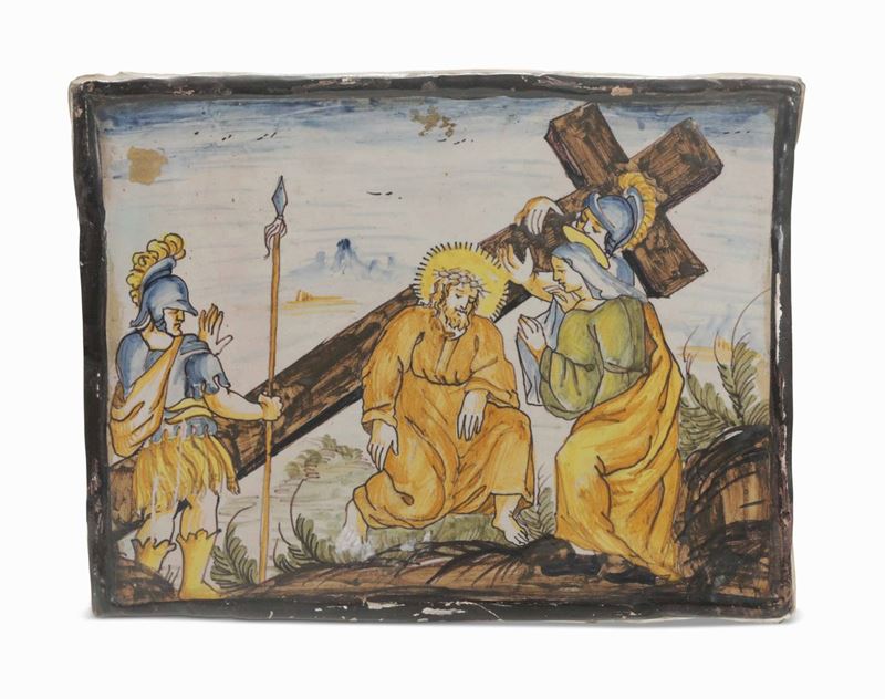 Targa devozionale Toscana, fine del XVIII secolo  - Auction Majolica and Porcelains - II - Cambi Casa d'Aste