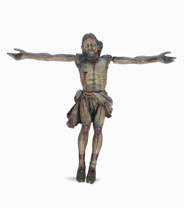 Corpus Christi in legno policromo. Arte spagnola del XVII secolo