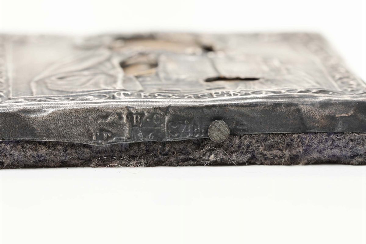 Icona con Riza in Argento Raffigurante Cristo Pantocratore, Russia 1867
