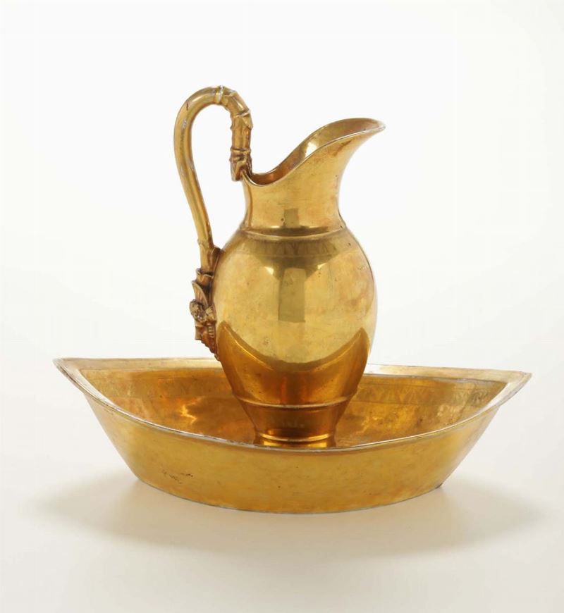 Brocca con bacile Parigi, verso il 1830  - Auction Ceramics Timed Auction - III - Cambi Casa d'Aste