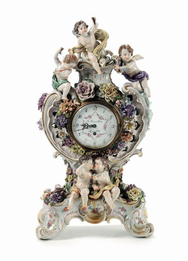 Grande orologio Fabbrica indeterminata, probabilmente Dresda, fine del XIX secolo