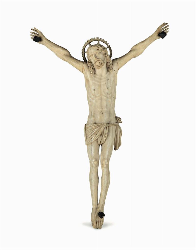 A Corpus Christi in ivory and ebonized wood. Baroque art from the 18th century  - Auction Antiques | Time Auction - Cambi Casa d'Aste
