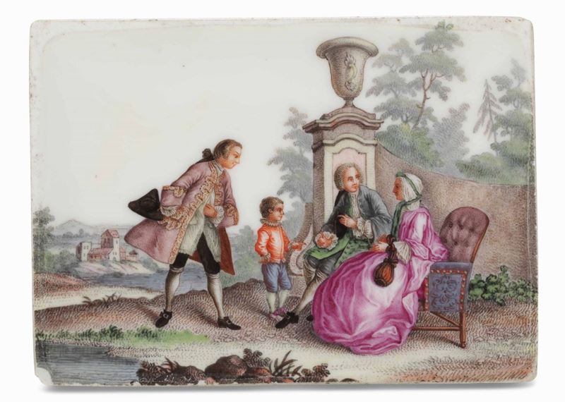 Placchetta Meissen, 1750 circa  - Asta Maioliche e Porcellane - II - Cambi Casa d'Aste
