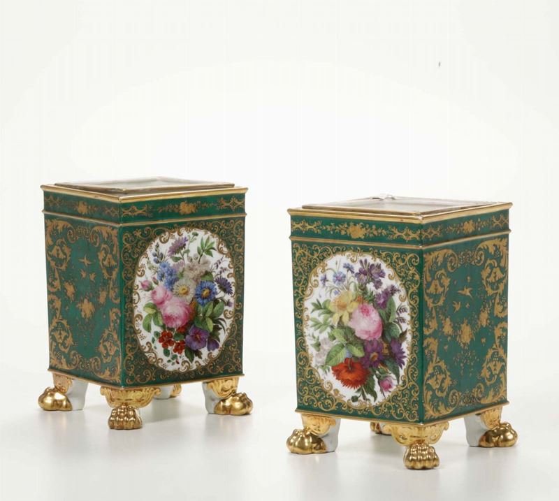 Coppia di fioriere Parigi, XIX secolo  - Auction Ceramics - Timed Auction - Cambi Casa d'Aste