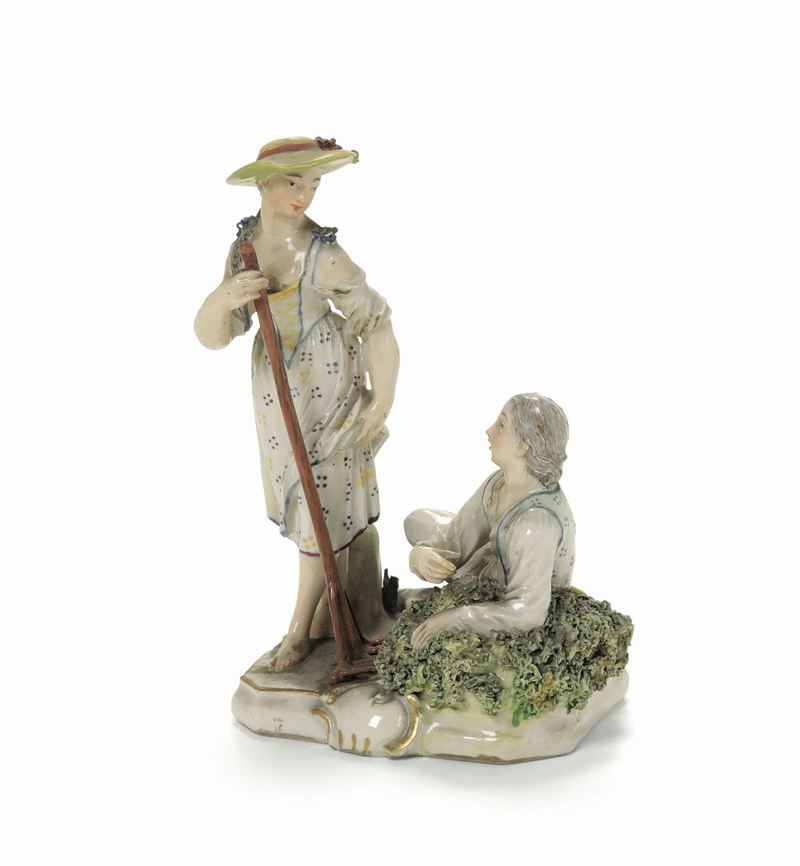 Figurina Germania, Ludwigsburg, 1770 circa  - Auction Majolica and Porcelain - Cambi Casa d'Aste