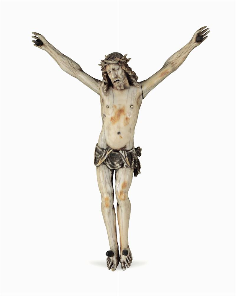 Corpus Christi in avorio. Scultore d’oltralpe del XVIII secolo  - Asta Scultura e Oggetti d'Arte - Cambi Casa d'Aste