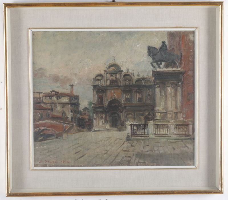 Donato Frisia (1883-1953) Veduta di Venezia  - Auction Paintings - Cambi Casa d'Aste