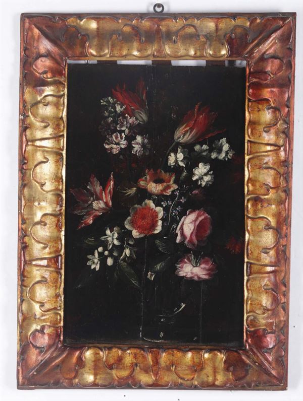 Scuola del XVIII secolo Natura morta con fiori