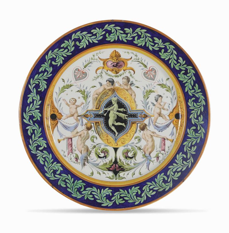 Grande piatto Doccia, Manifattura Ginori, 1890 circa  - Asta Maioliche e Porcellane - II - Cambi Casa d'Aste