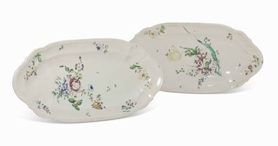 Due Grandi Piatti Ovali Lodi, Milano, 1770-1790