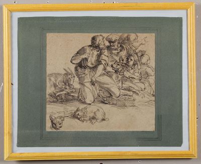 Da Carracciscena con Cacciatori e Cani