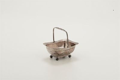 Vaschetta in Argento con Manico in Argento, Sheffield 1889, Orafo Atkin Brothers