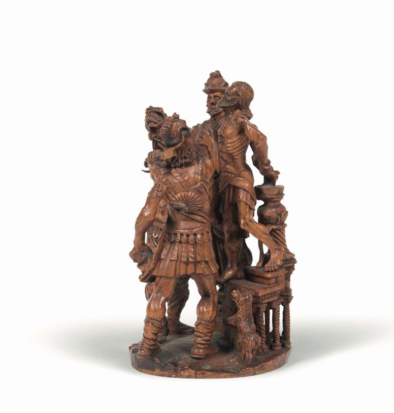 Flagellazione in legno di bosso. Germania XVII secolo  - Asta Scultura e Oggetti d'Arte - Cambi Casa d'Aste