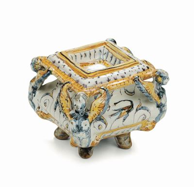 Saliera Urbino, Bottega dei Patanazzi, 1585 Circa